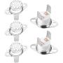 uxcell KSD301 Thermostat 150°C/302°F 10A Normally Closed N.C Adjust Snap Disc Temperature Switch for Microwave Oven Coffee Maker 5pcs