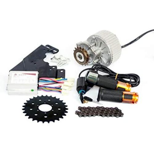 L-faster 24V36V 450W Bike Conversion Kit for Disc Brake Rotor Left Side Mounting Bicycle Motor Kit with Thumb Throttle