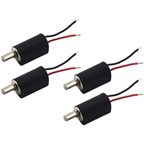 Mini Vibration Motor, SDTC Tech 6mm x 12mm DC Coreless Brushed Motors 3V 85mA 12000rpm Vibrating Micro-Motor - 4 Pack