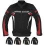 ALPHA CYCLE GEAR BREATHABLE BIKERS RIDING PROTECTION MOTORCYCLE JACKET MESH CE ARMORED (RED SPARROW, LARGE)