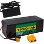 Jieoto Electric Bikes Battery 36V 14Ah 18650 Lithium-ion Battery Pack for 200w-500w Motors 14000mAh Electric Bicycle Moped Lithium-ion Battery Pack with BMS + Charge