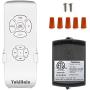 YUKIHALU Small Size Universal Ceiling Fan Remote Control kit, Speeds/Timings/Light Wireless Control