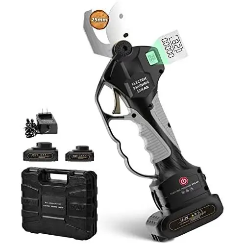 Ciseaux électriques Munskine - Trimmer sans fil avec lames de 25mm - Ciseau d'élagage rechargeable avec 2 batteries 2Ah & 4Ah et 2 moteurs sans balais. Ciseaux électriques Munskine - Trimmer sans fil avec lames de 25mm - Ciseau d'élagage rechargeable avec 2 batteries 2Ah & 4Ah et 2 moteurs sans balais.