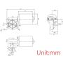 BEMONOC High Torque 24V DC Electric Right Angle Reversible Gear Motor 50 RPM(Left Gear-Box) Electric Motors for DIY Engine