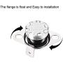 uxcell KSD301 Thermostat 125°C/257°F 10A N.C Adjust Snap Disc Temperature Switch for Microwave,Oven,Coffee Maker 2pcs
