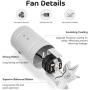 iPower 4 Inch Booster Fan with Speed Controller 25 Feet Non-Insulated Flex Air Aluminum Foil Ducting with 2 Clamps for Grow Tent, Basements, Workshops, HVAC Exhaust and Intake Ventilation