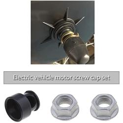 1 Set E-Bike Hub Motor Nuts Bike Safety Washers Electric Bicycle Wheel Lock Nuts Motor Axle Bolt Screw for 250W-500W Motors with 12mm Shaft
