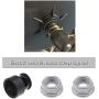 1 Set E-Bike Hub Motor Nuts Bike Safety Washers Electric Bicycle Wheel Lock Nuts Motor Axle Bolt Screw for 250W-500W Motors with 12mm Shaft