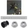 1 Set E-Bike Hub Motor Nuts Bike Safety Washers Electric Bicycle Wheel Lock Nuts Motor Axle Bolt Screw for 250W-500W Motors with 12mm Shaft