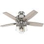 Hunter Bennett Indoor Ceiling Fan with LED Light and Remote Control