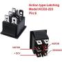 TWTADE Latching Polarity Reverse Switch DC 12V 10A Motor Control 6 Pin 3 Position ON-Off-ON AC 110V-220V Black Boat Rocker Toggle Switch With Solid Shell Installed H-012-KCD2-203-JT-DJ