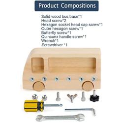 AKADA Screwdriver Board for Kids and Toddlers,Montessori Preschool Education Toy,Basic Skills Learning Toy for 3+ Years Old