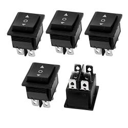 AodesiElectronics 5Pcs Snap in Boat Rocker Switch 6 Terminal 3 Position Momentary Rocker Switch