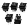 AodesiElectronics 5Pcs Snap in Boat Rocker Switch 6 Terminal 3 Position Momentary Rocker Switch