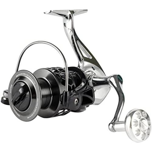 ZJIANC Spinning Reel，4.7:1 Low Speed Fishing Reel,Freshwater and Saltwater Spinning Fishing Reel,Surf Fishing,Smooth Powerful Reel with 22 pounds Max Drag，Metal Body Aluminum Spool & Handle