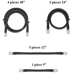 Aftermarket 4 Gauge Golf Cart Battery Cables Fits EZGO 36V 36 Volt TXT Golf Carts (Battery + Controller/Motor Cables) Complete 13 Piece Set