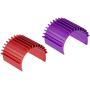 MECCANIXITY Motor Heat Sink Cooling Fins Aluminum 26mm Dia Purple Red for 370 380 Motor 2pcs