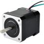 STEPPERONLINE Double Shaft Nema 17 Stepper Motor 1.68A 45Ncm Bipolar 4-wires 3D Pinter DIY CNC
