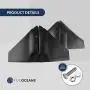 Five Oceans FO1882 Hydrofoil Stabilizer, wing Sting Ray Style, For Outboards from 50 HP to 200 HP, I/O Stearn drives UV-Resistant Molded Black ABS Plastic,