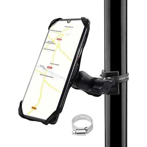GUAIMI Motorcycle Phone Mount Holder with Camera Rack Cell Phone Holder Bracket Universal fits Rails 1