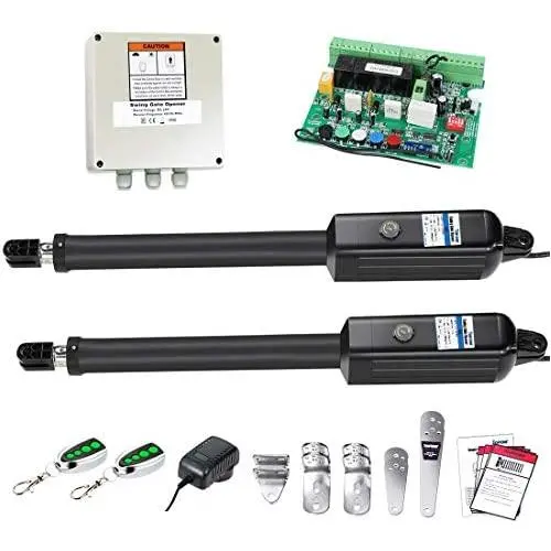 TOPENS AD8 Automatic Gate Opener Kit Heavy Duty Dual Gate Operator for Dual Swing Gates Up to 880 Pounds Gate Motor