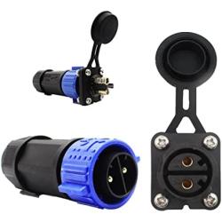 Trolling Motor Plug Receptacle Set,Trolling Motor Plug,12V 24V 36V 48V Waterproof Marine Boat DC Power Connector for Trolling Motor,Down Rigger,Fishing Reel,for Freshwater and Saltwater