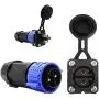 Trolling Motor Plug Receptacle Set,Trolling Motor Plug,12V 24V 36V 48V Waterproof Marine Boat DC Power Connector for Trolling Motor,Down Rigger,Fishing Reel,for Freshwater and Saltwater