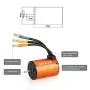 GoolRC Brushless Motor Waterproof 3650 4300KV Upgrade Brushless Motor with 60A ESC Combo Set for 1/10 RC Car Truck