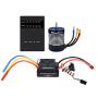 Hobby Fans 3650 4300KV Sensorless Brushless Motor with 60A ESC Electronic Speed Controller Programming Card Waterproof Motor ESC Combo 3.175mm Shaft for 1/10 RC Car Truck