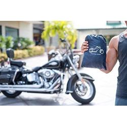 XYZCTEM All Season Black Waterproof Sun Motorcycle Cover,Fits up to 96