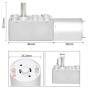 AZSSMUK DC 12V 120RPM Worm Gear Motor Quiet Great Torque Hobby Servos Turbine Reducer