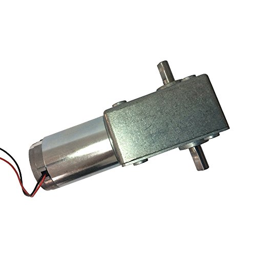 BEMONOC Extremly Low Speed Electric DC 12V 10RPM Geared Reducer Motor High Torque Double Right Angle Out Shaft with Gearbox for BBQ Replacement