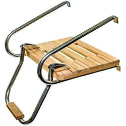 Whitecap 60903 Teak Swim Platform w/Ladder for Boats with Inboard/Outboard Motors
