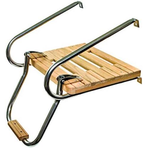 Whitecap 60903 Teak Swim Platform w/Ladder for Boats with Inboard/Outboard Motors