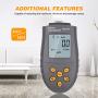 Geevorks Digital Tachometer, Photo Tachometer Non-Contact RPM Tach Manual/Automatic Measurement 2.5~99999RPM, Tachometer Gauge for Motor/Wheels/Lathe/Electrical Fan/Car