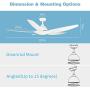 White Ceiling Fan, Newday 60 Ceiling Fans with Lights and Remote, Modern Large Ceiling Fans, Noiseless Reversible DC Motor, Big Indoor Ceiling Fans for Kitchen, Bedroom, Living Room (NEW)