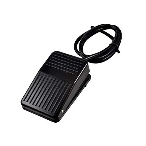 Pedal Switch,Momentary Foot Pedal Switch Black AC 250V 10A SPDT NO NC Foot Operated Pedal Controller for CNC Industrial with Anti-Skid Rubber Surface.