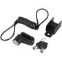 Motoforti Universal Mountain Bike Motorcycle Disc Brake Lock Anti-Theft Wheel Lock Black with Black Rope Set