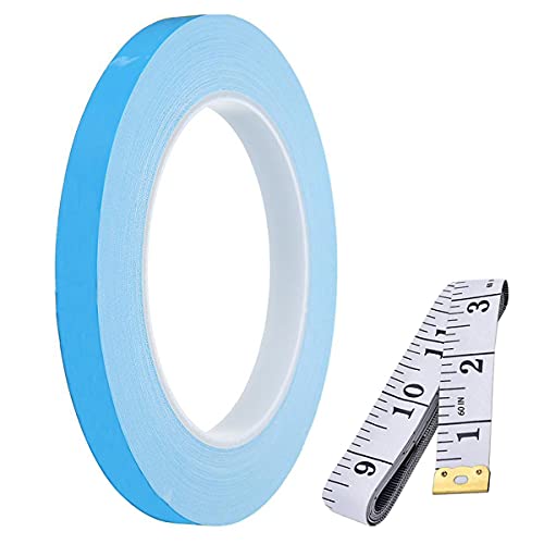 DKARDU 5mm x 25m Thermal Conductive Double Side Adhesive Tape Thermal Adhesive Tape Cooling Tape for Heatsinks, LED Lights, IC Chip, CPU, GPU with 1.5m Measuring Tape