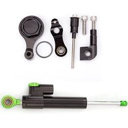 FXCNC Motorcycle CNC Steering Damper Stabilizer Buffer Control Bar With Mounting Bracket Kit Full Set Compatible with YZF R6 (not Race) 2006-2020, YZF R1 2006-2016