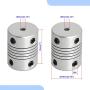 Aopin Flexible Beam Couplings 3mm to 3mm Flexible Coupler Shaft for 3D Printer, Length 25mm / 1