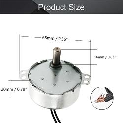 Fielect Synchronous Motor AC 220V 8-10RPM Turntable Motor CW/CCW Direction 4W TYC-50 Horizontal Hole Shaft
