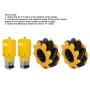 FTVOGUE Mecanum Wheel + for TT Geared Motor DIY Smart Robot Car Parts 48mm,Motor