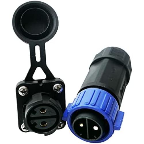 Trolling Motor Plug Receptacle Set, Marine Boat DC Power Connector 12/24/36/48 Volt Waterproof for for Trolling Motor/ Down Rigger/Fishing Reel