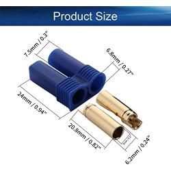 Heyiarbeit 4 Sets EC5 Connector 5mm Gold Bullet Banana Plug Female for RC ESC Lipo Battery Electric Motor DIY