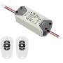 eMylo Smart RF Motor Controller Switch Relay Wireless Remote Control Switch 12V Motor Switch 433Mhz for Rolling Door, Electric Curtains/Locks, Water Pump, DC 5V-24V with 2 Transmitters （1 Pack）