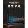 Tower Fan, PARIS RHÔNE Oscillating Fan, DC Motor with 28dB, 12 Speeds, 4 Modes, Night Light, 12H Timer, LED Display, Quiet Cooling Bladeless Fan with Remote for Bedroom Living Room & Office