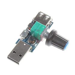 5V USB Fan Stepless Speed Controller Regulator with Switch Speed Module DC 4-12V to 2.5-8V 5W Motor Speed Regulator