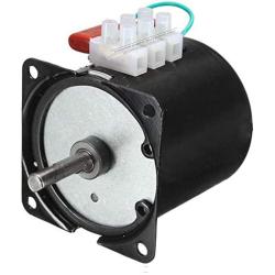 Fetcus 220v 14W Synchronous motor 2.5-100RPM Low Noise Gearbox Electric Motor Barbecue High Torque Low Speed Synchronous AC Motor - (Speed: 14W 100RPM)