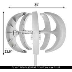 Coldwind 400W 12V 24v Wind Turbines Generator with Controller Lantern 5 Blades Motor Kit Home Windmill Energy Turbine Industrial Supplies-400w 12v
